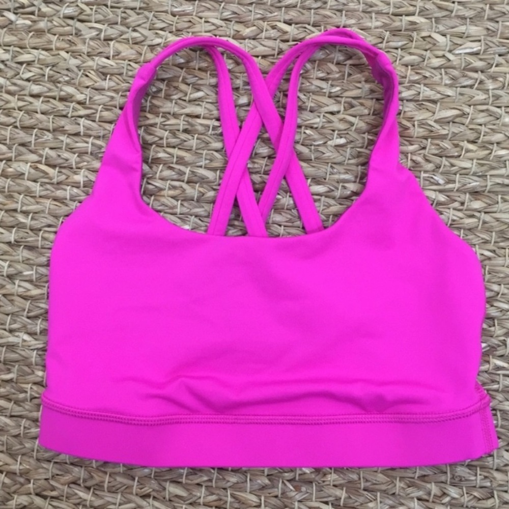 hot pink lulu lemon sports bra